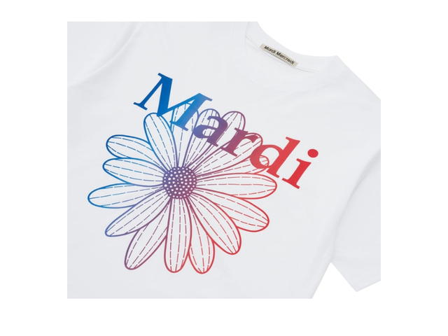 Mardi Mercredi Mardi Mercredi T-Shirt Flowermardi Francecoree 140 Gradation White (W) - view 3
