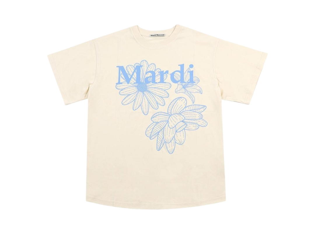 Mardi Mercredi Mardi Mercredi T-Shirt Triple Flower Butter Ashblue