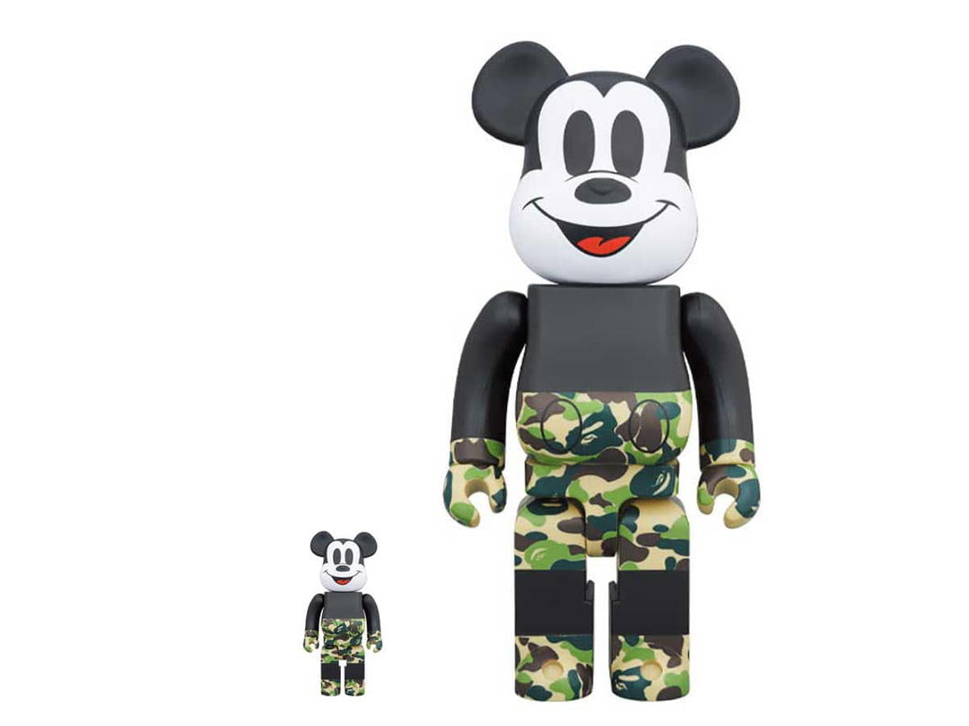 Medicom Toy BE@RBRICK Bape x Mickey Mouse [Green] 400% + 100%