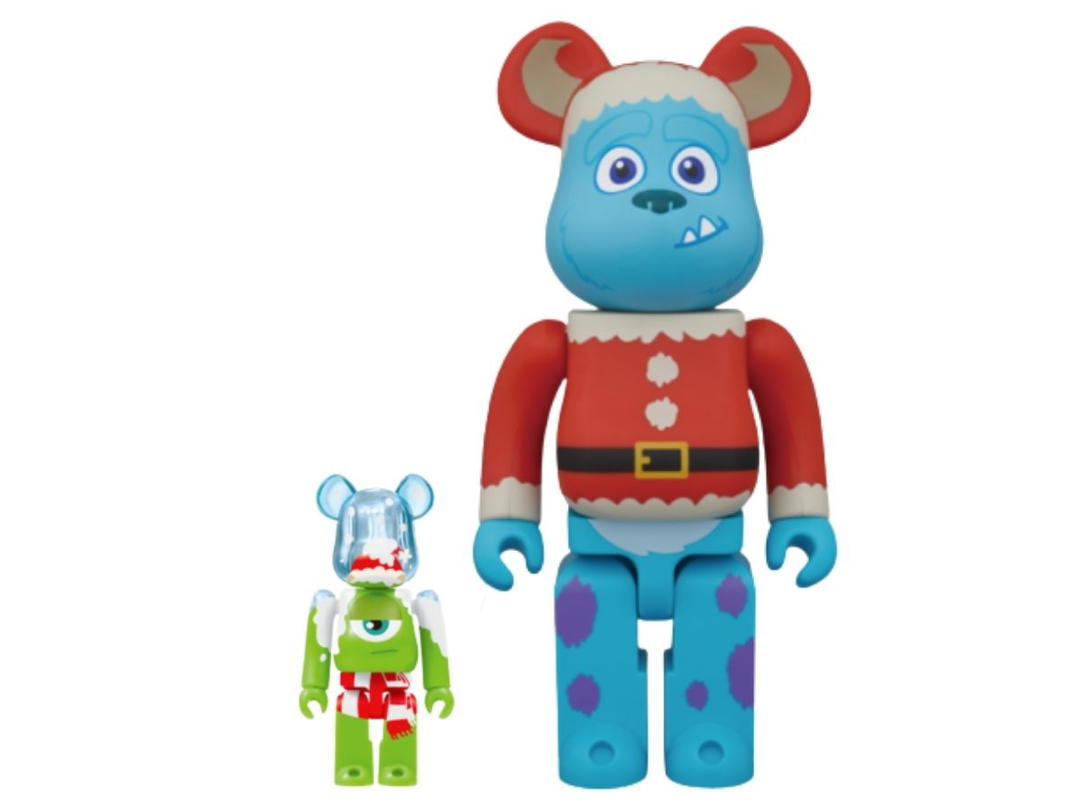 Medicom Toy BE @ RBRICK Sally & Mike Wazowski Christmas 400%+100%
