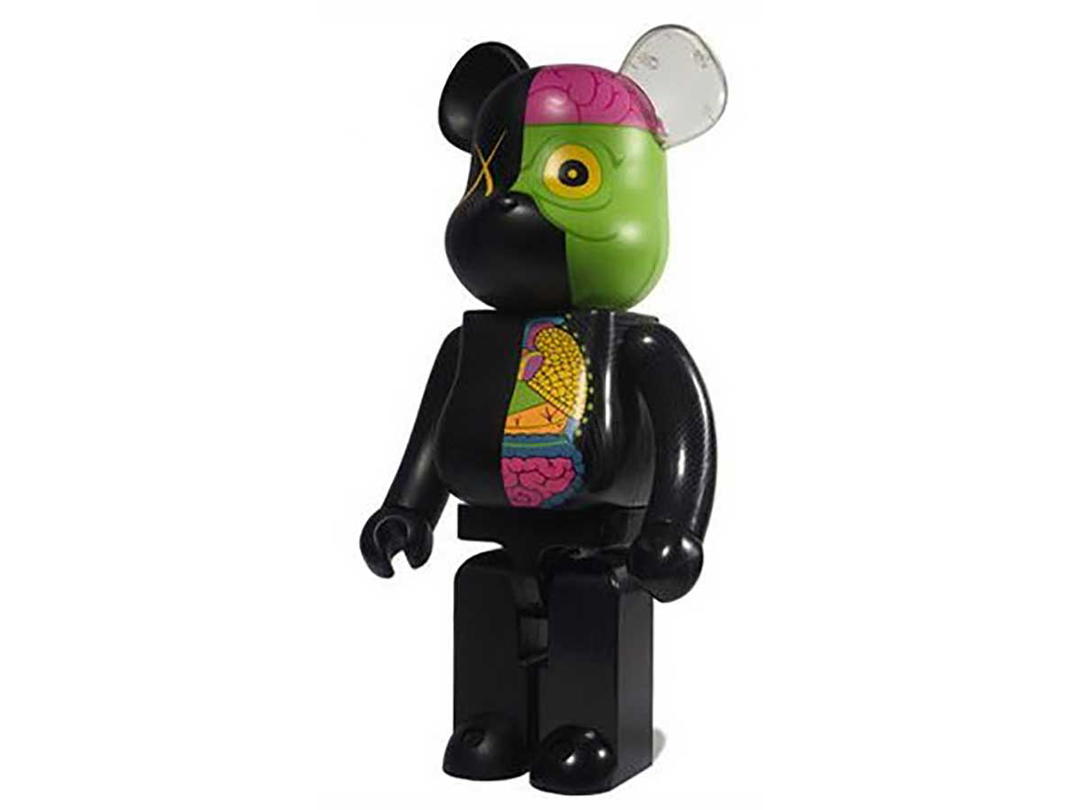 Medicom Toy BE@RBRICK KAWS Companion [OriginalFake Black] 400%