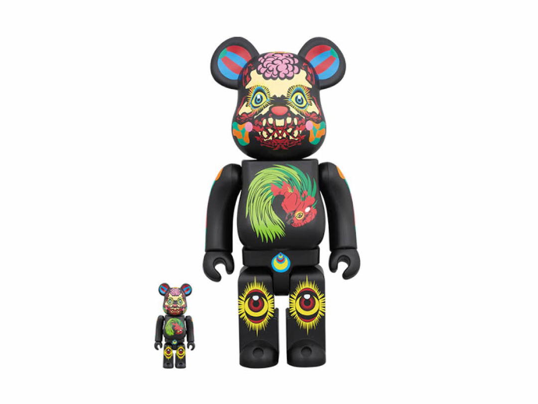 Medicom Toy BE@RBRICK Keiichi Tanaami [Black] 400% + 100%