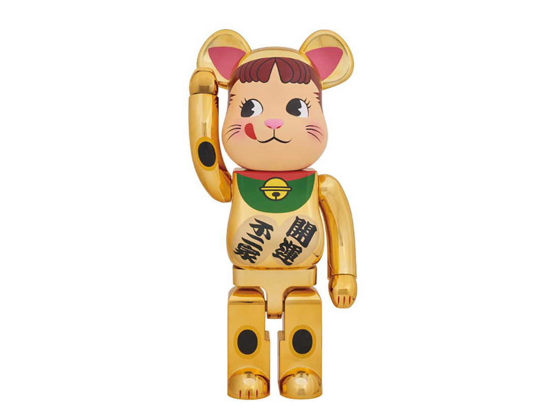 Medicom Toy BE@RBRICK Maneki Neko - Peko-chan [Gold Metallic] 1000%
