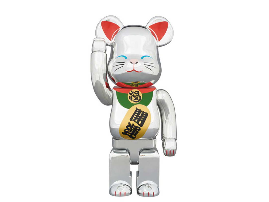 Medicom Toy BE@RBRICK Maneki Neko - Silver Metallic Vol. 2 400%