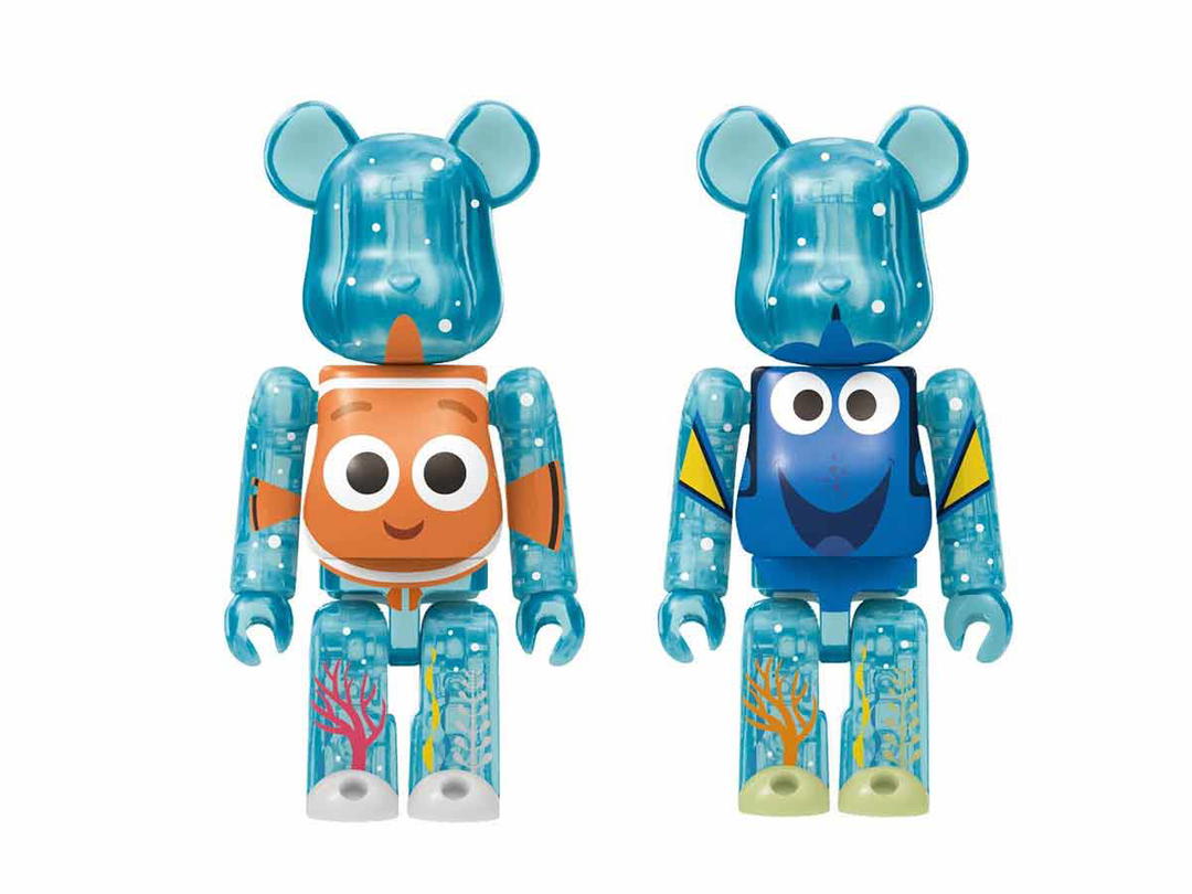 Medicom Toy BE@BBRICK SET Happy Kuji x Disney Pixar 23 Nemo Dory 100%