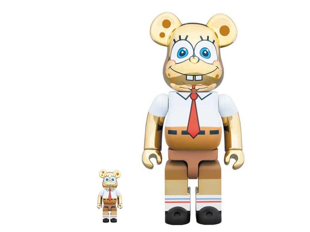 Medicom Toy BE@RBRICK SpongeBob [Gold Metallic] 400% + 100%
