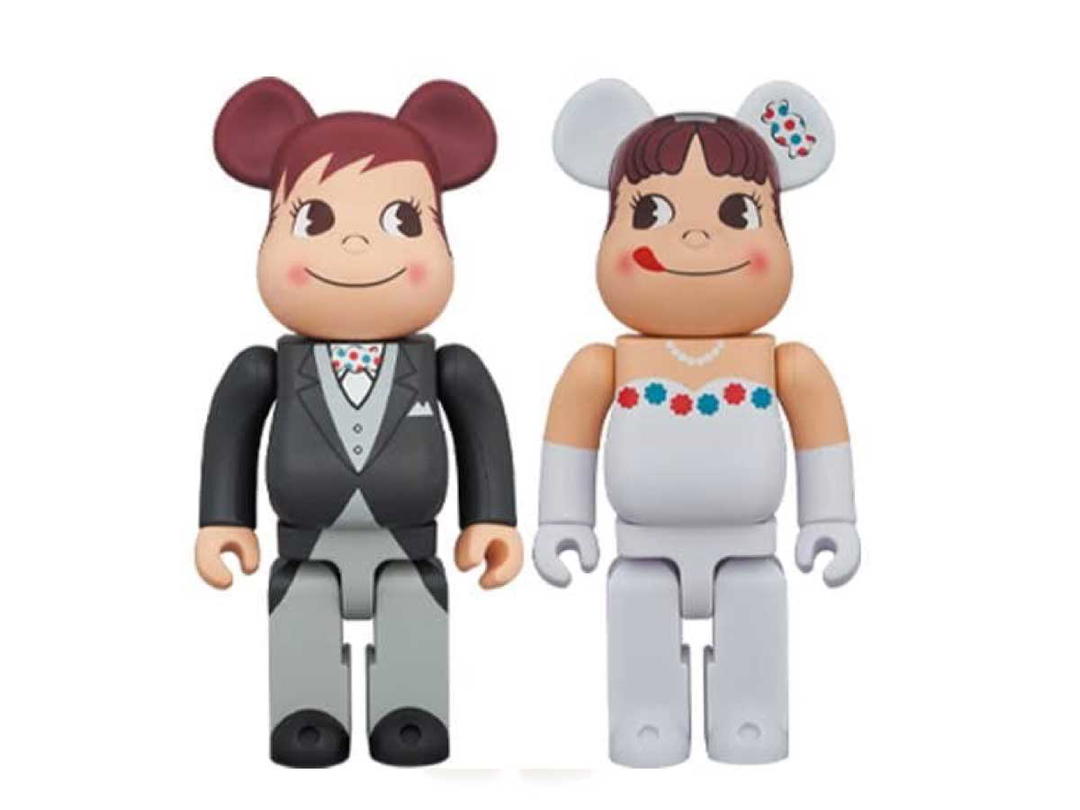 Medicom Toy Bearbrick Wedding Peko & Poco Set 400%