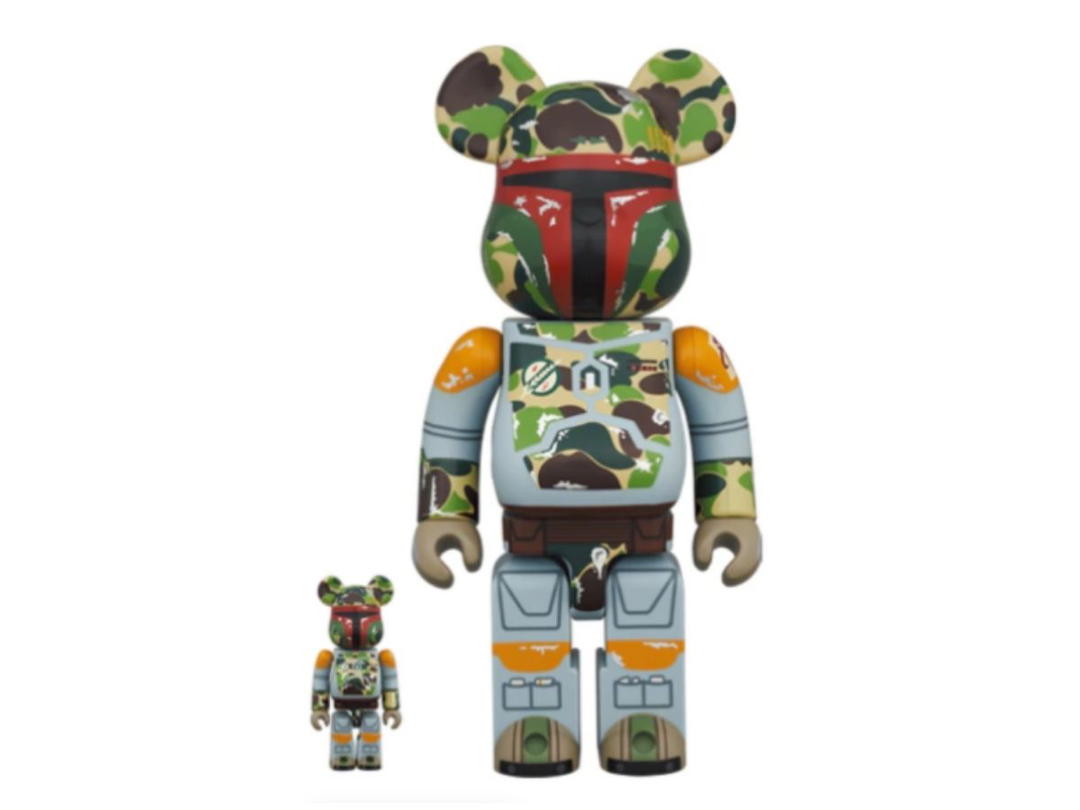 Medicom Toy Be@rbrick Boba Fett Bape 400% + 100%