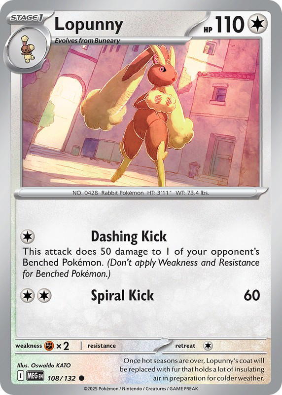 Pokemon Pokemon Lopunny C [MEG 108/132] Mega Evolution "Mega Evolution" (EN)