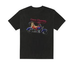 Buy Mega Yacht  Betty Boop coco Chanel Biker T-Shirt Black at Sasom – Authentic and Ready to Ship