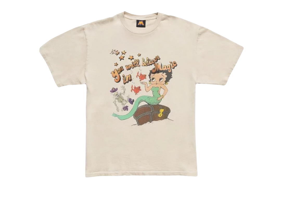 Mega Yacht Mega Yacht Betty Boob Mermaid T-Shirt Beige