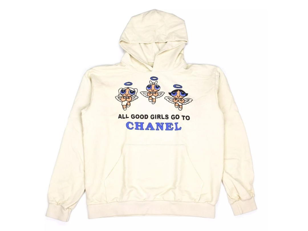 Mega Yacht Mega Yacht Good Girls 'Chanel/Gucci' Logo Hoodie Beige DS