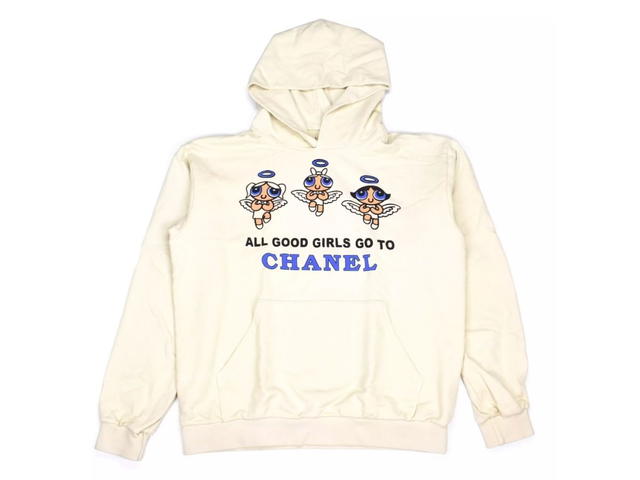 Mega Yacht Mega Yacht Good Girls 'Chanel/Gucci' Logo Hoodie Beige DS - view 1