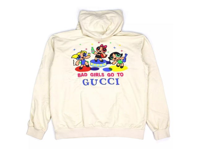 Mega Yacht Mega Yacht Good Girls 'Chanel/Gucci' Logo Hoodie Beige DS - view 2