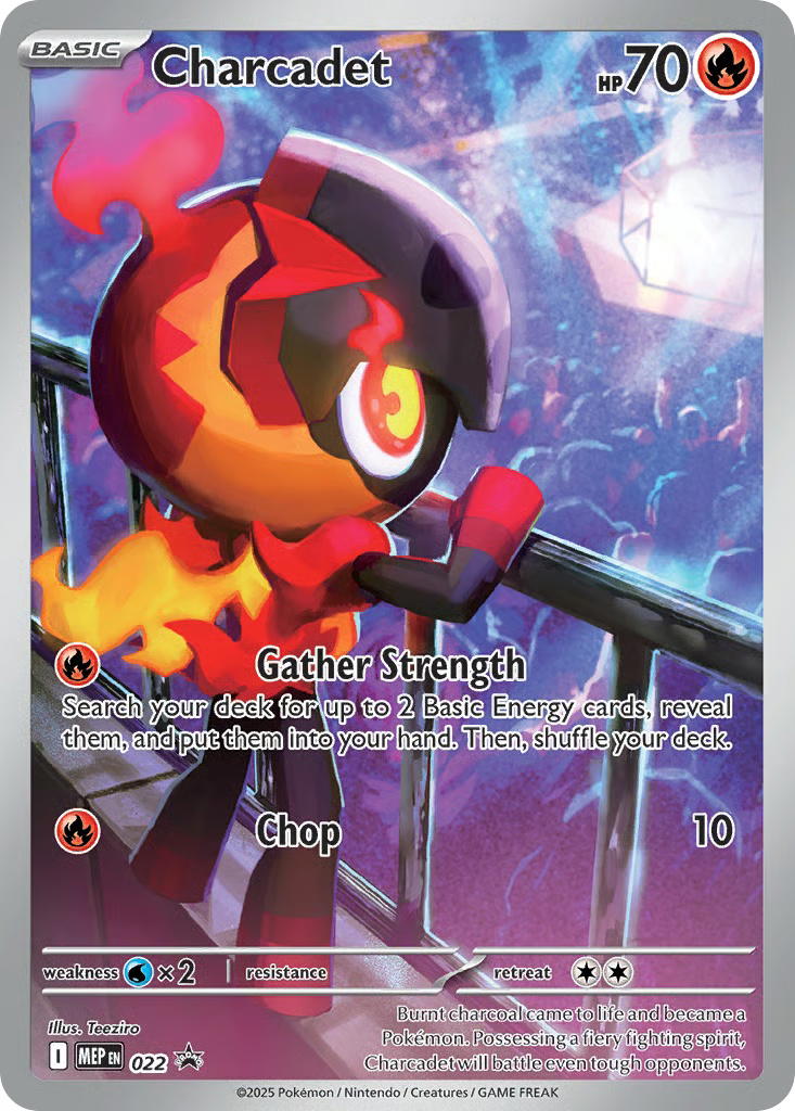 Pokemon Pokemon Charcadet PROMO [MEP 022] Mega Evolution "Mega Evolution Black Star Promos" [Phantasmal Flames ETB] (EN)