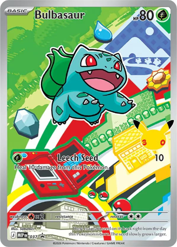 Pokemon Pokemon Bulbasaur PROMO [MEP 037] Mega Evolution "Mega Evolution Black Star Promos" [First Partner Illustration Collection (Series 1)] (EN)