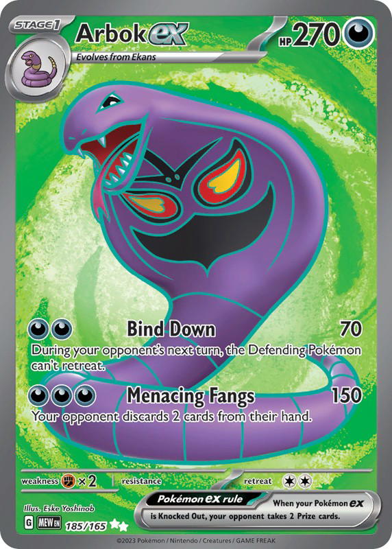 Pokemon Pokemon Arbok ex UR [MEW 185/165] Scarlet & Violet "151" (EN)