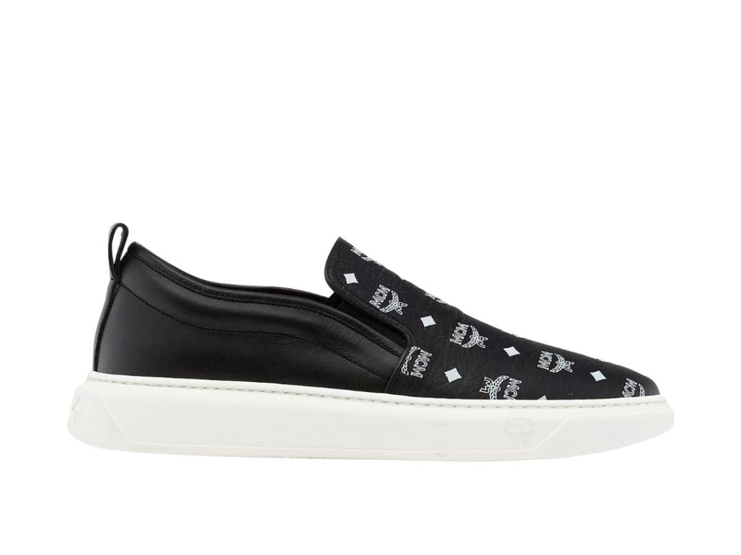 MCM MCM Slip On Sneakers In Visetos Black