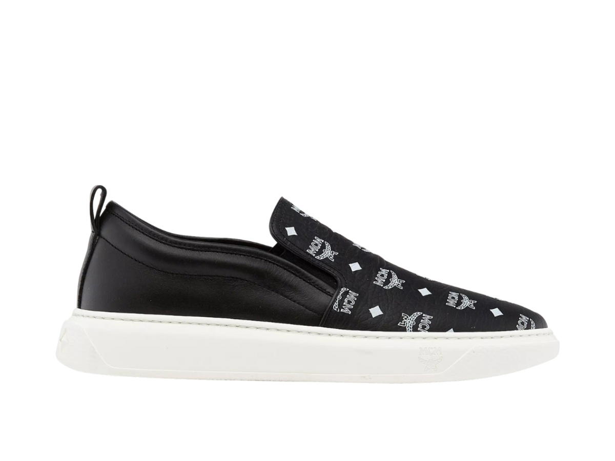 MCM MCM Slip On Sneakers In Visetos Black