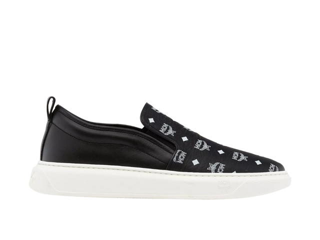 MCM MCM Slip On Sneakers In Visetos Black - view 1