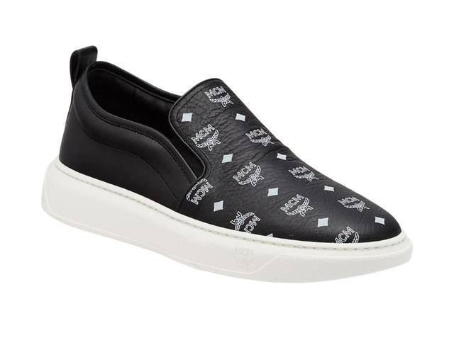 MCM MCM Slip On Sneakers In Visetos Black - view 2