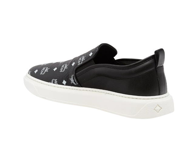 MCM MCM Slip On Sneakers In Visetos Black - view 3
