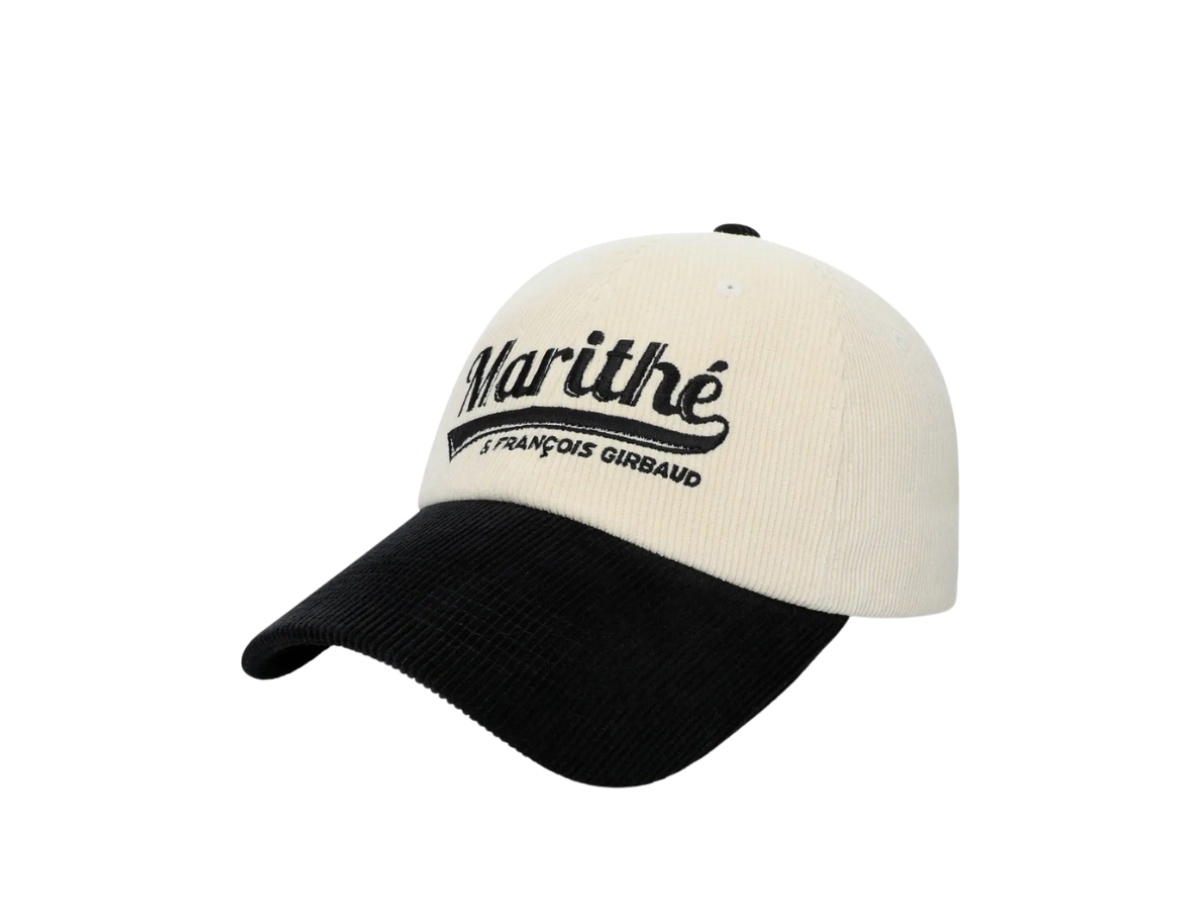 Marithe Francois Girbaud Marithe Francois Girbaud Vintage Logo Corduroy Covered Cap Black