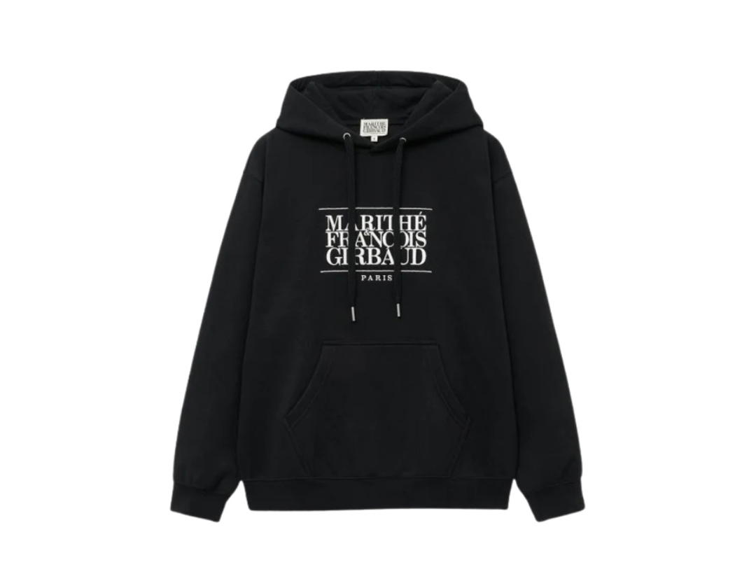 Marithe Francois Girbaud Marithe Francois Girbaud Classic Logo Embroidery Hoodie Brushed Black
