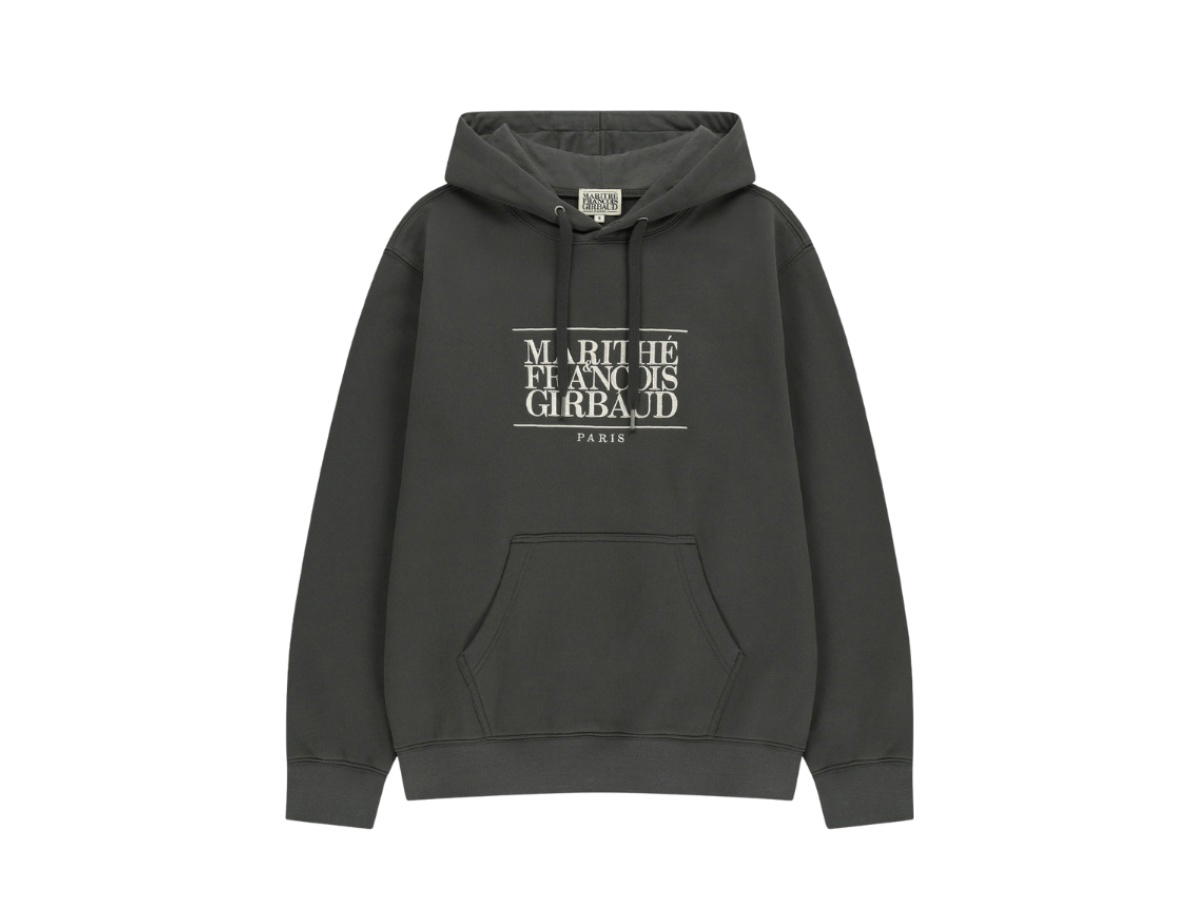 Marithe Francois Girbaud Marithe Francois Girbaud Classic Logo Embroidery Hoodie (ฺBrushed) Charcoal