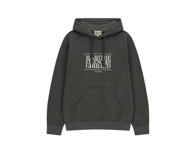 Marithe Francois Girbaud Marithe Francois Girbaud Classic Logo Embroidery Hoodie (ฺBrushed) Charcoal - view 1