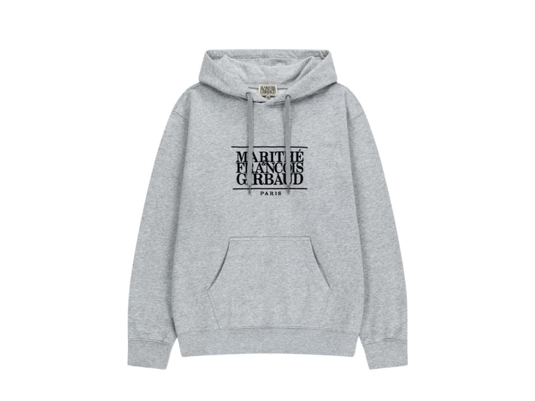 Marithe Francois Girbaud Marithe Francois Girbaud Classic Logo Embroidery Hoodie (ฺBrushed) Heather Gray