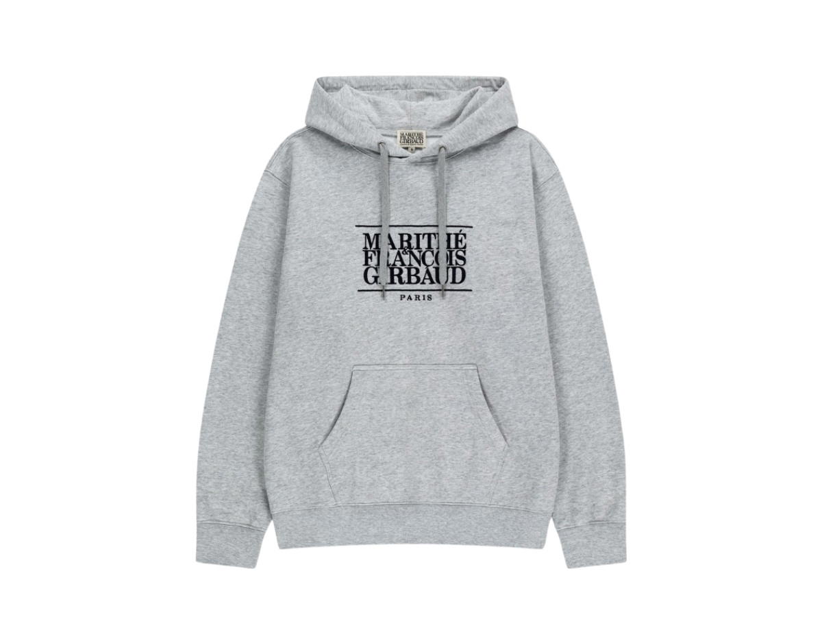 Marithe Francois Girbaud Marithe Francois Girbaud Classic Logo Embroidery Hoodie (ฺBrushed) Heather Gray