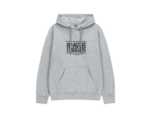 Marithe Francois Girbaud Marithe Francois Girbaud Classic Logo Embroidery Hoodie (ฺBrushed) Heather Gray - view 1