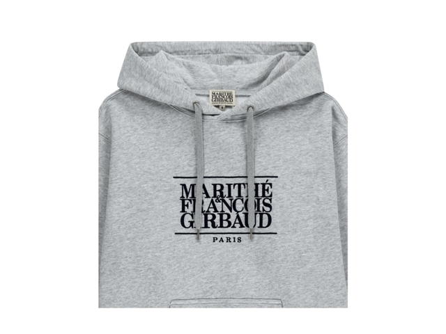 Marithe Francois Girbaud Marithe Francois Girbaud Classic Logo Embroidery Hoodie (ฺBrushed) Heather Gray - view 3