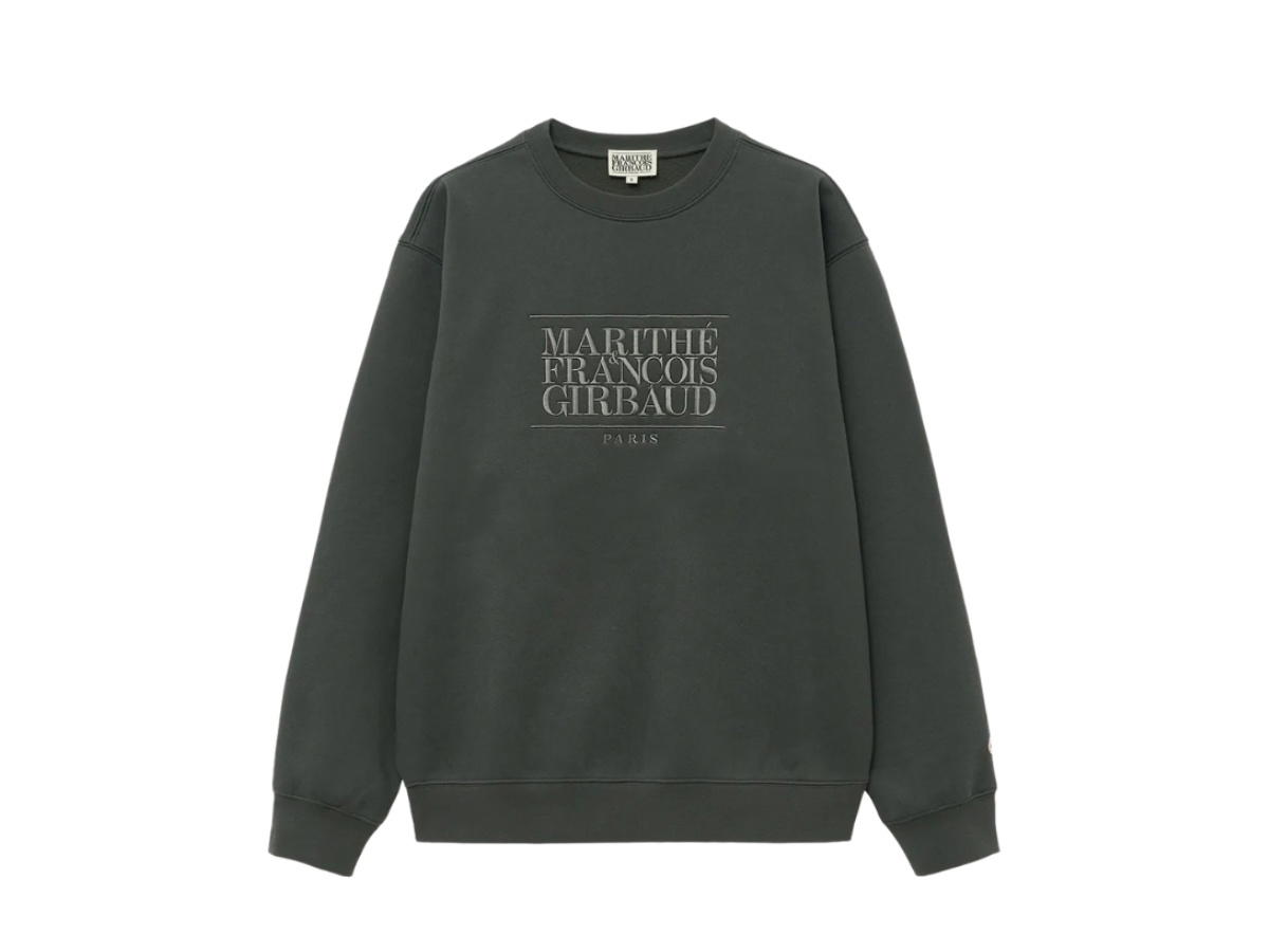 Marithe Francois Girbaud Marithe Francois Girbaud Classic Logo Embroidery Sweatshirt Brushed Charcoal