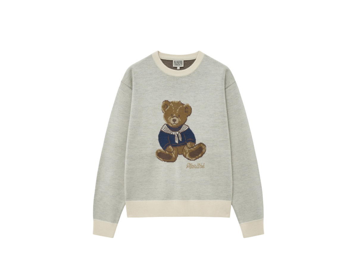 Marithe Francois Girbaud Marithe Francois Girbaud Doodle Bear Sweater Ivory