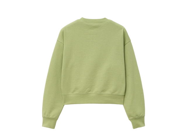 Marithe Francois Girbaud Marithe Francois Girbaud W Classic Logo Crop Sweatshirt Light Green - view 2