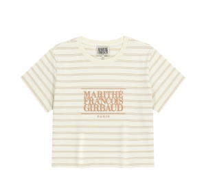 Buy Marithe Francois Girbaud Classic Logo Crop Tee Ivory at Sasom – Authentic and Ready to Ship