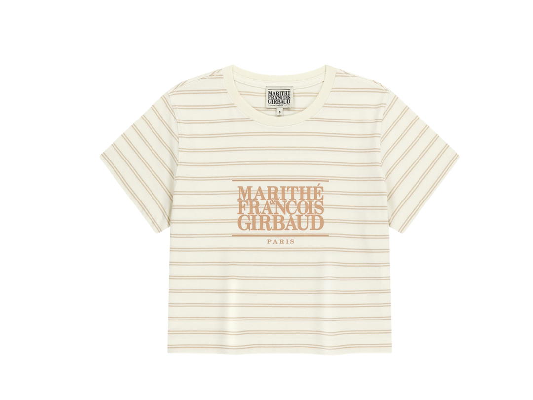 Marithe Francois Girbaud Marithe Francois Girbaud Classic Logo Crop Tee Ivory