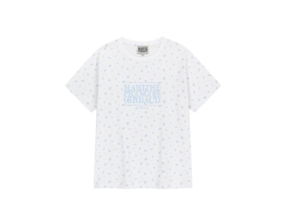 Marithe Francois Girbaud Marithe Francois Girbaud Classic Logo Tee Flower White