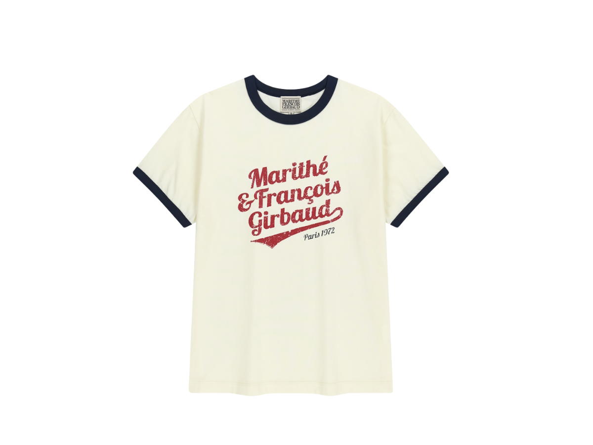 Marithe Francois Girbaud Marithe Francois Girbaud Vintage Logo Ringer Tee Ivory