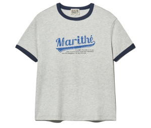Buy Marithe Francois Girbaud W Vintage Baseball Ringer Tee Light Heather Gray (W) at Sasom – Authentic and Ready to Ship