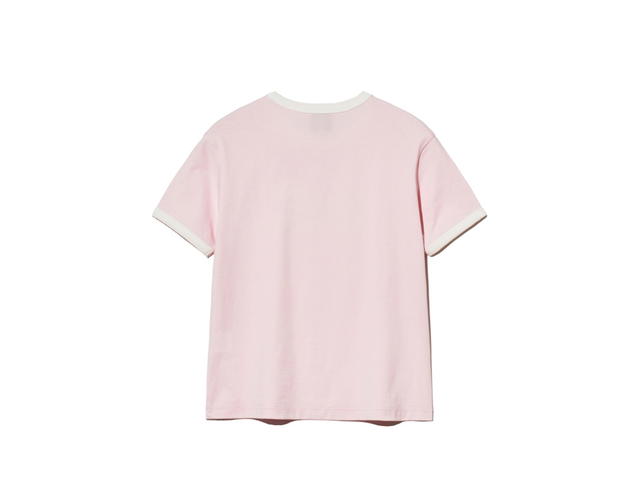 Marithe Francois Girbaud Marithe Francois Girbaud W Vintage Baseball Ringer Tee Pink - view 2
