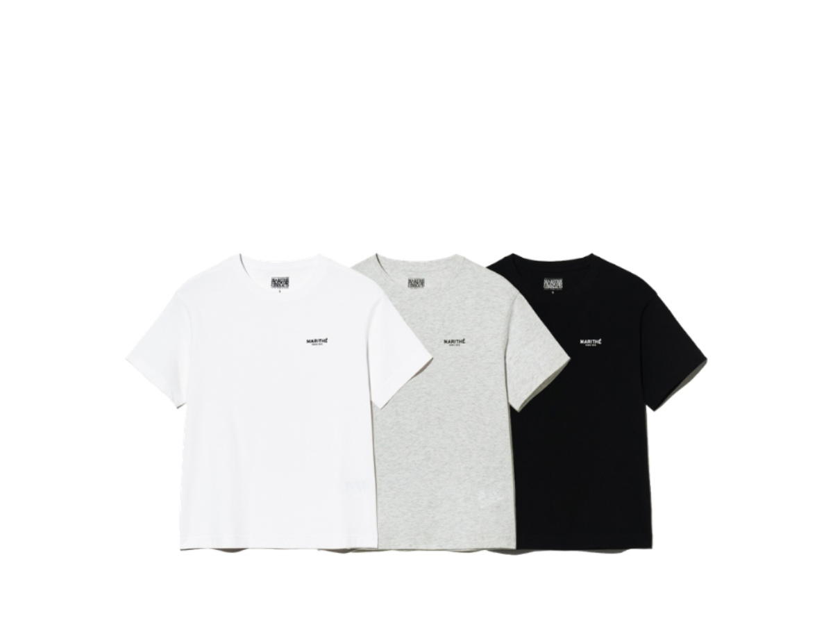 Marithe Francois Girbaud (W) Marithe Francois Girbaud 3Pack Small Regular Logo Tee Mix White Grey Black