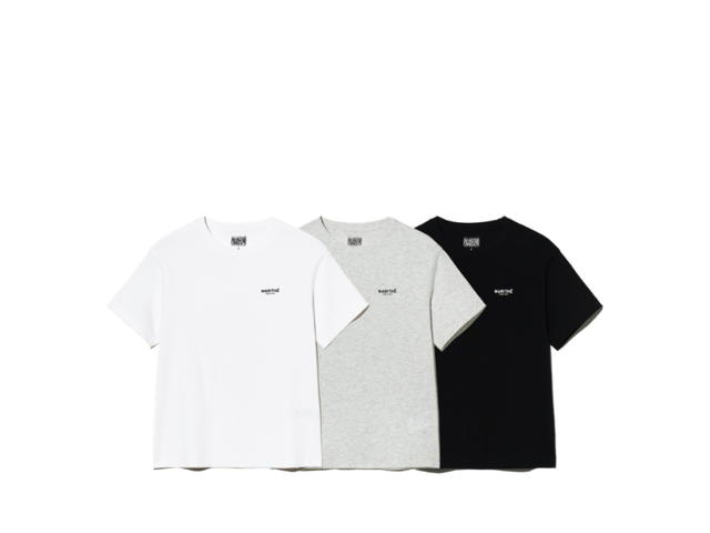 Marithe Francois Girbaud (W) Marithe Francois Girbaud 3Pack Small Regular Logo Tee Mix White Grey Black - view 1