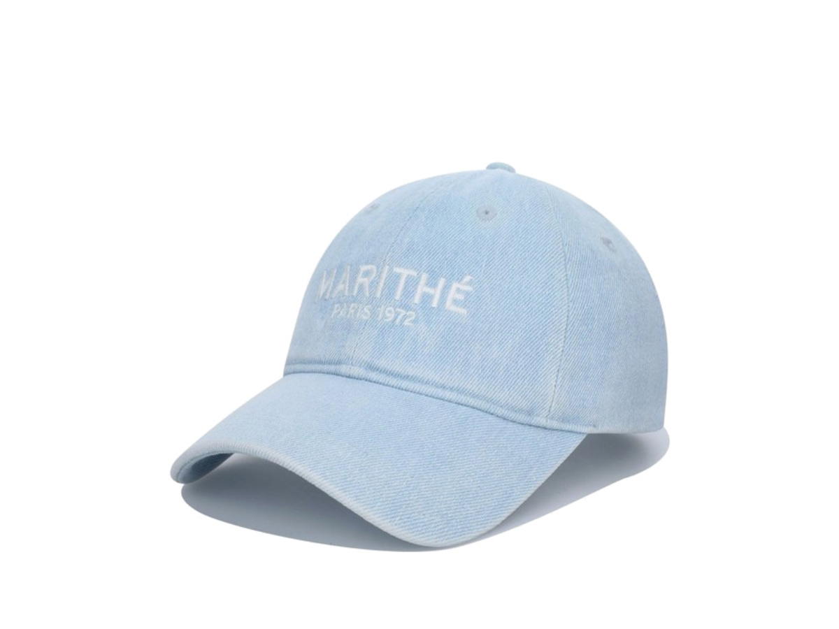 Marithe Francois Girbaud Marithe Francois Girbaud Denim Washing Regular Logo Ball Cap Light Blue