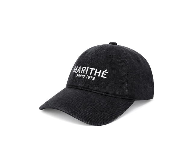 Marithe Francois Girbaud Marithe Francois Girbaud Denim Washing Regular Logo Ball Cap Black - view 1