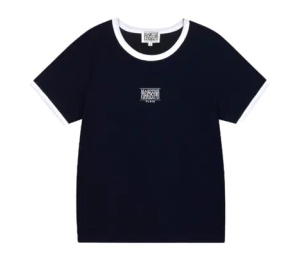 Buy Marithe Francois Girbaud W Classic Logo Ringer Tee Navy at Sasom – Authentic and Ready to Ship