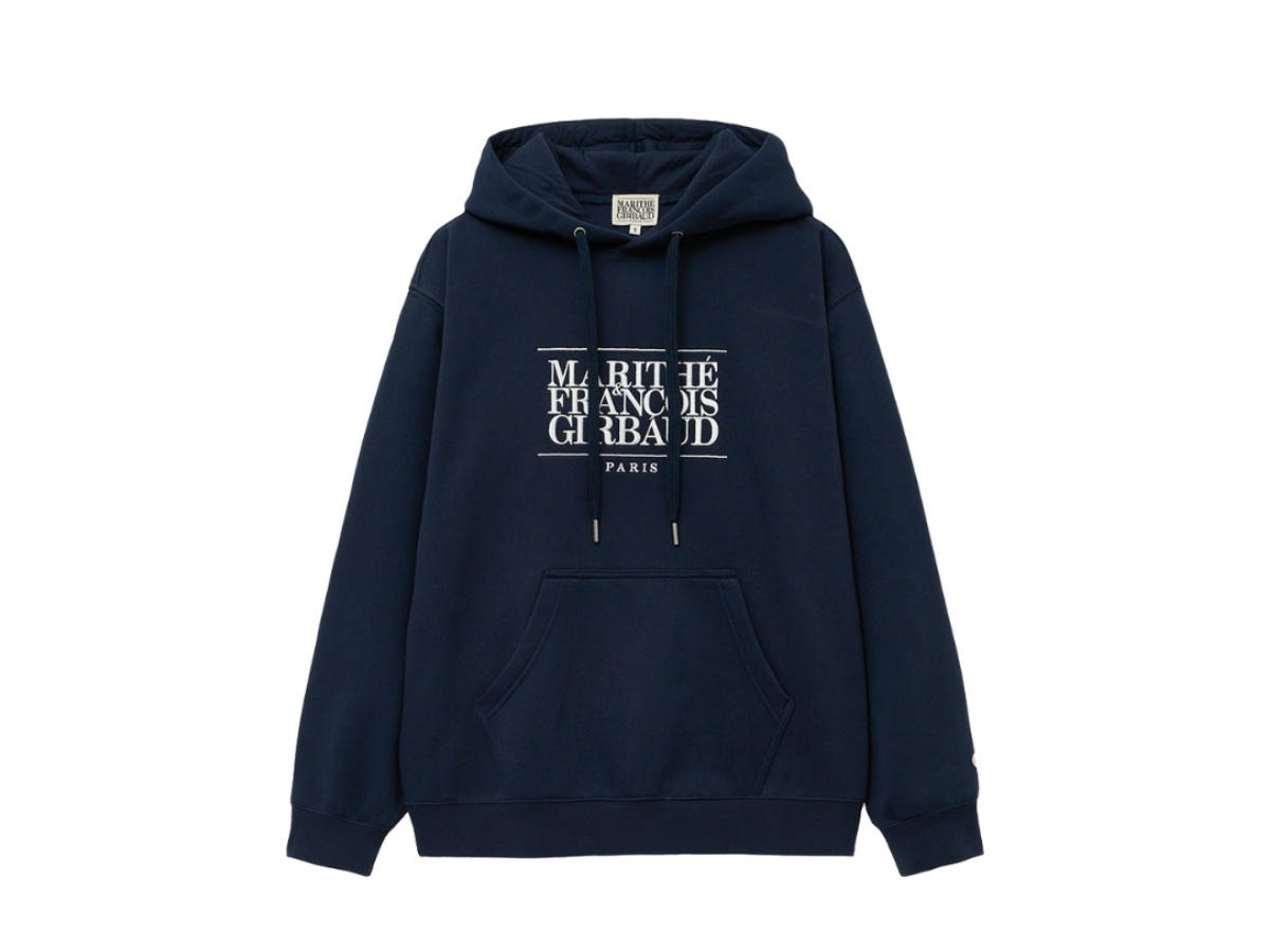Marithe Francois Girbaud Marithe Francois Girbaud Classic Logo Embroidery Hoodie Brushed Navy