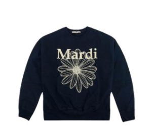 Buy Mardi Mercredi Sweatshirt Flowermardi Needlework Navy Cream at Sasom – Authentic and Ready to Ship
